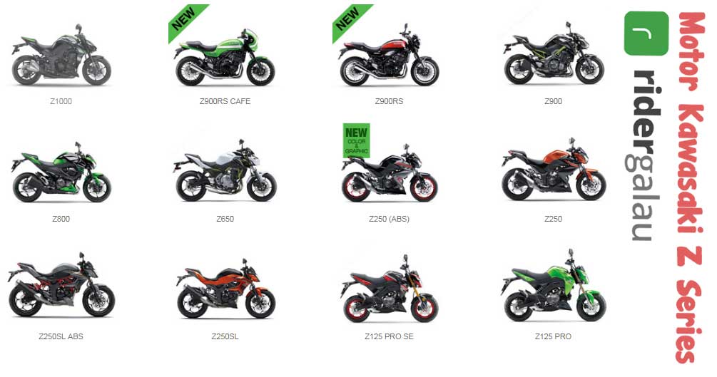 45 Daftar  Harga  Produk Motor  Kawasaki Ninja Z KX KLX  